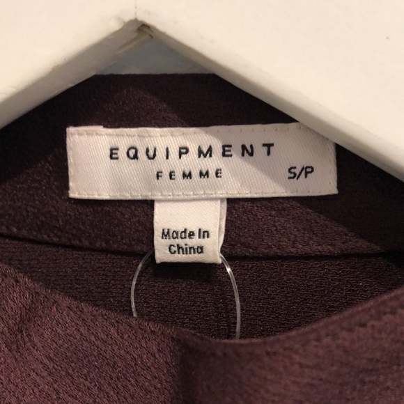 COPY - Equipment AW/19 Burgundy Satin Belted Buttoned Mini Dress - Picture 12 of 12